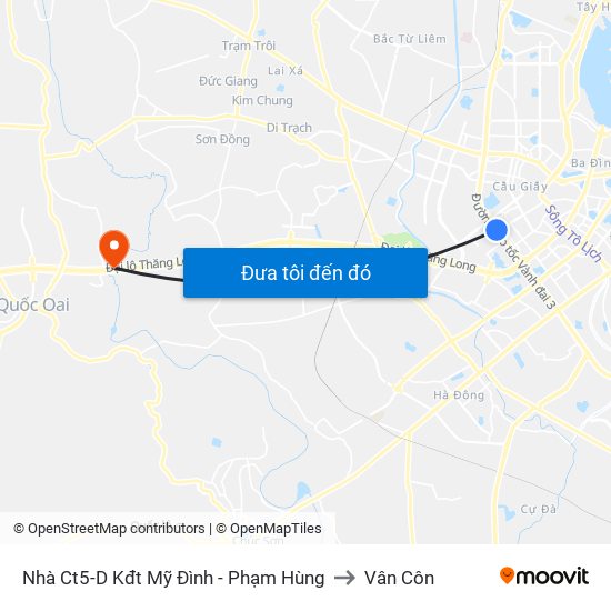 Nhà Ct5-D Kđt Mỹ Đình - Phạm Hùng to Vân Côn map