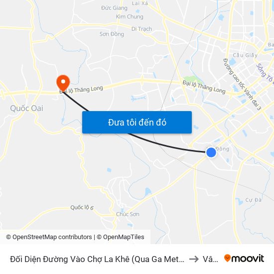 Đối Diện Đường Vào Chợ La Khê (Qua Ga Metro La Khê) - 405 Quang Trung (Hà Đông) to Vân Côn map