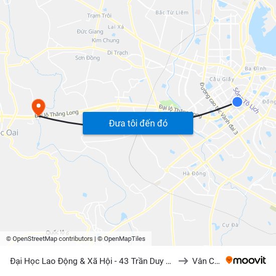 Đại Học Lao Động & Xã Hội - 43 Trần Duy Hưng to Vân Côn map