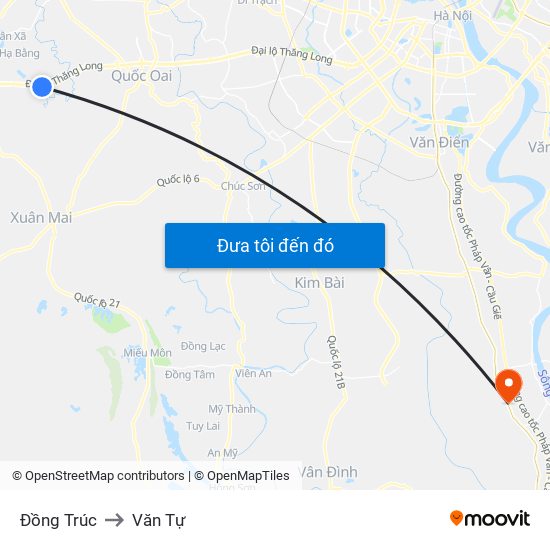 Đồng Trúc to Văn Tự map