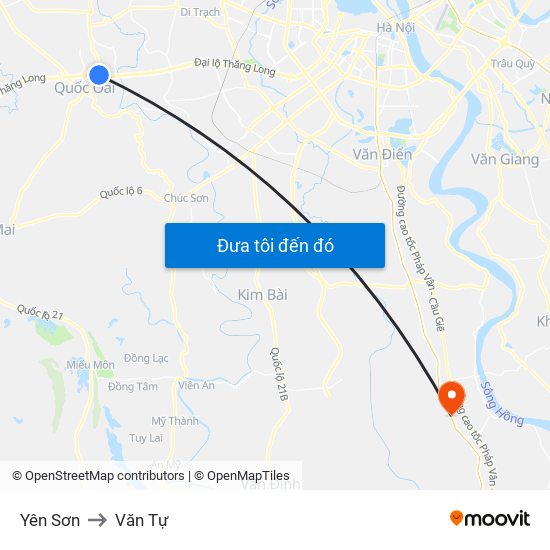 Yên Sơn to Văn Tự map