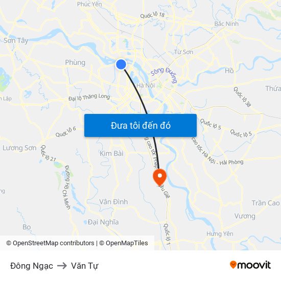 Đông Ngạc to Văn Tự map