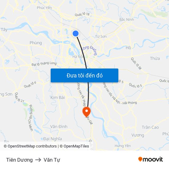 Tiên Dương to Văn Tự map