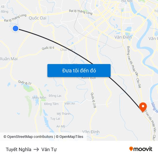 Tuyết Nghĩa to Văn Tự map