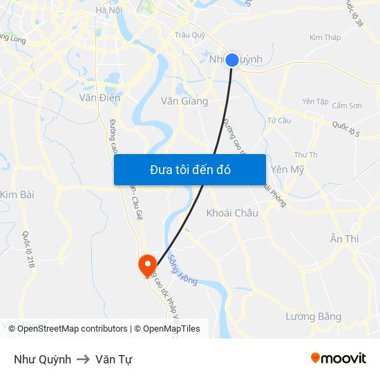 Như Quỳnh to Văn Tự map