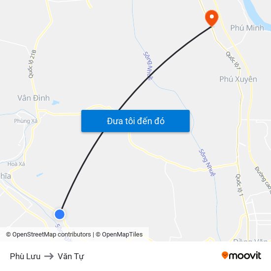 Phù Lưu to Văn Tự map