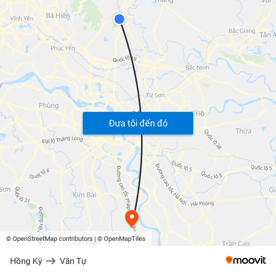 Hồng Kỳ to Văn Tự map