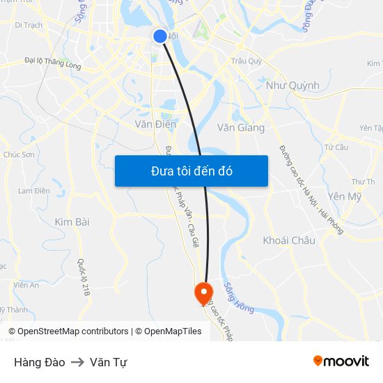 Hàng Đào to Văn Tự map