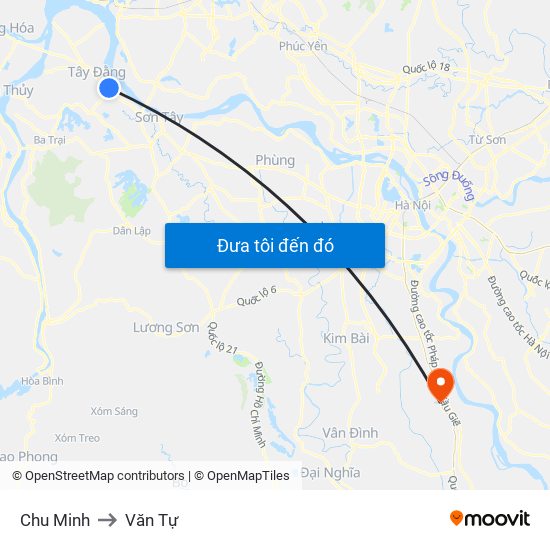 Chu Minh to Văn Tự map