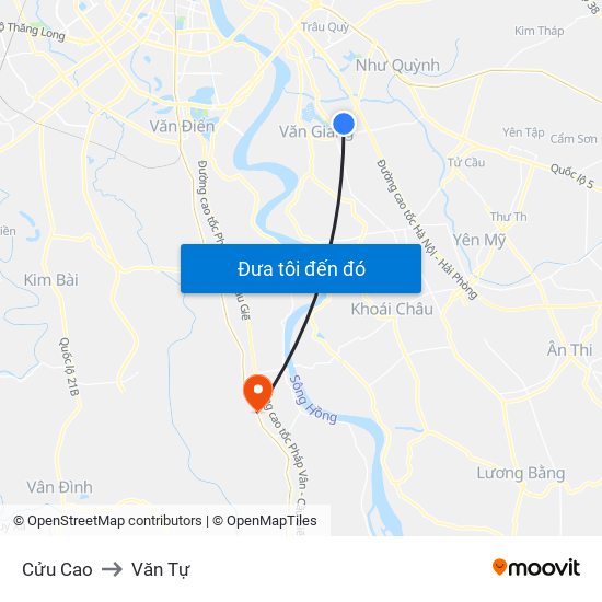 Cửu Cao to Văn Tự map