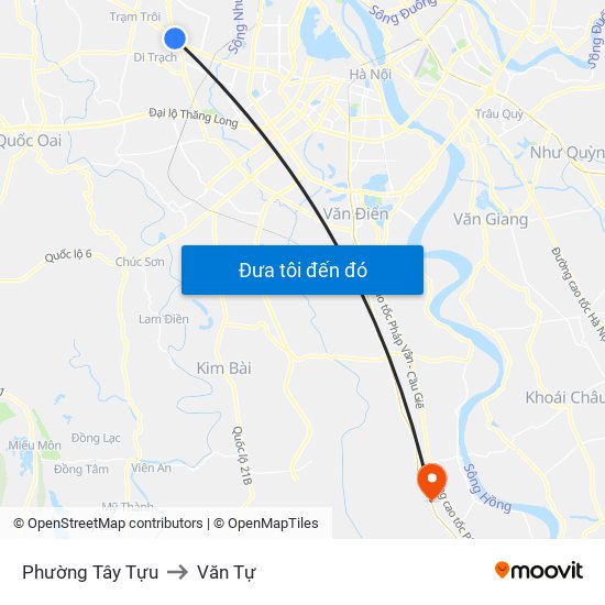 Phường Tây Tựu to Văn Tự map