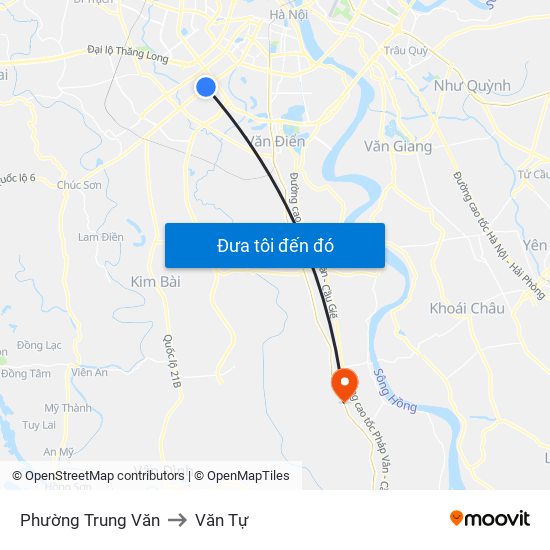 Phường Trung Văn to Văn Tự map