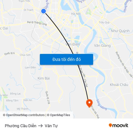 Phường Cầu Diễn to Văn Tự map