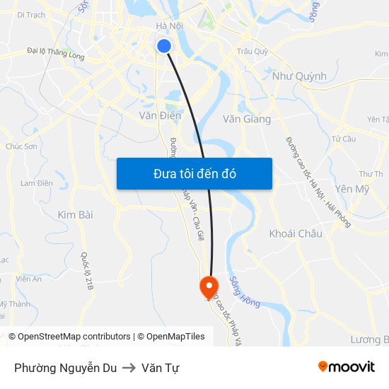 Phường Nguyễn Du to Văn Tự map