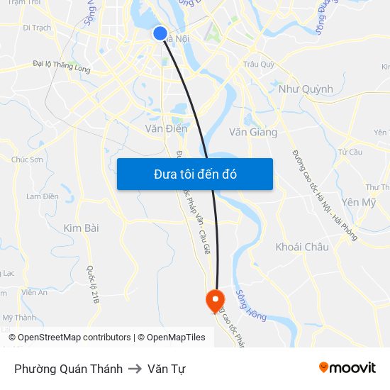 Phường Quán Thánh to Văn Tự map