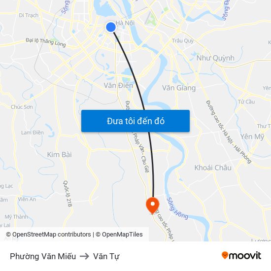 Phường Văn Miếu to Văn Tự map