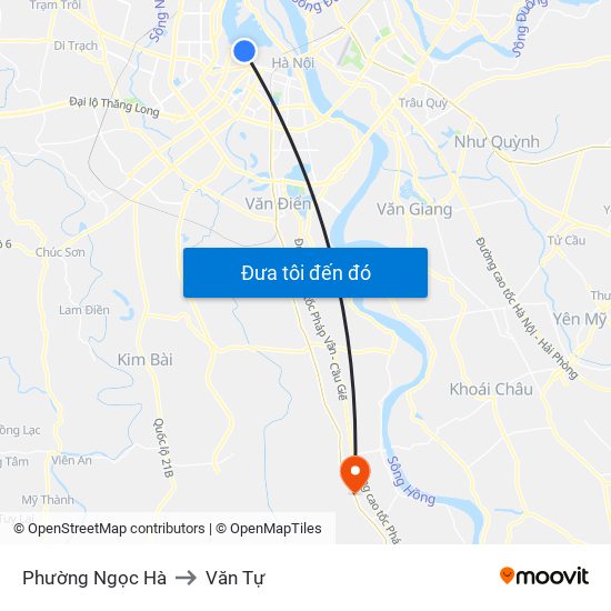 Phường Ngọc Hà to Văn Tự map