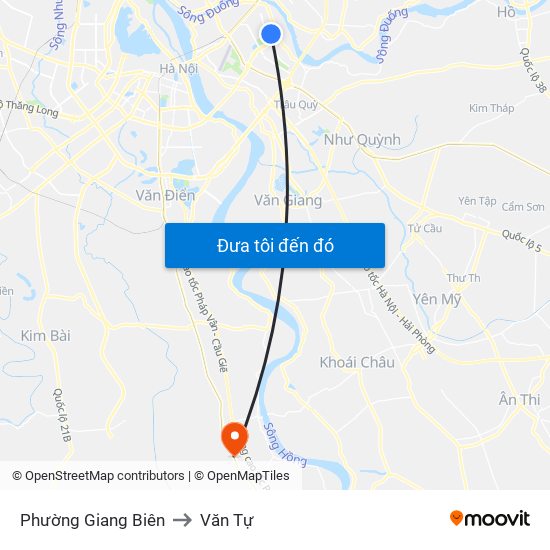 Phường Giang Biên to Văn Tự map