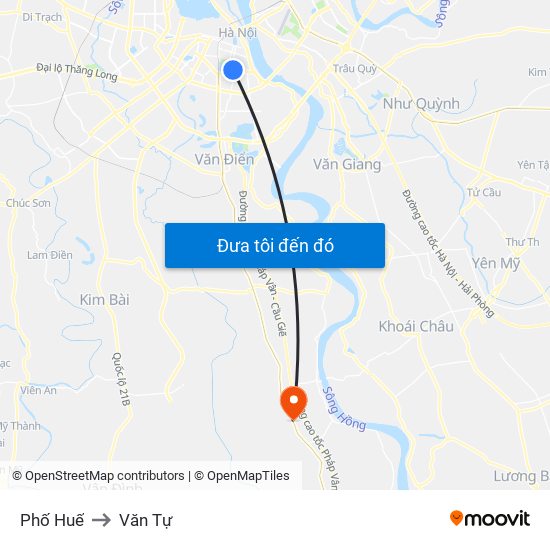 Phố Huế to Văn Tự map