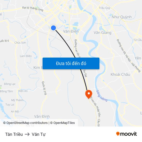 Tân Triều to Văn Tự map