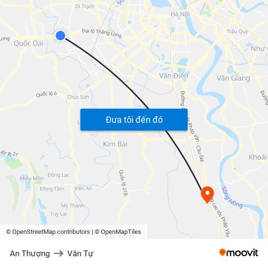 An Thượng to Văn Tự map