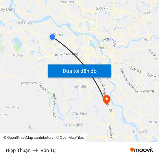 Hiệp Thuận to Văn Tự map