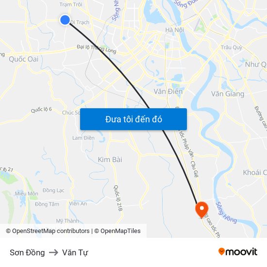 Sơn Đồng to Văn Tự map