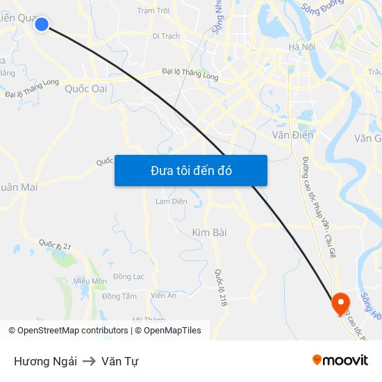 Hương Ngải to Văn Tự map