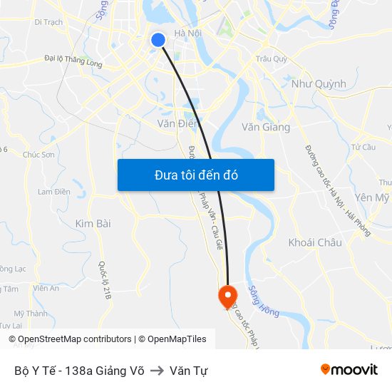 Bộ Y Tế - 138a Giảng Võ to Văn Tự map