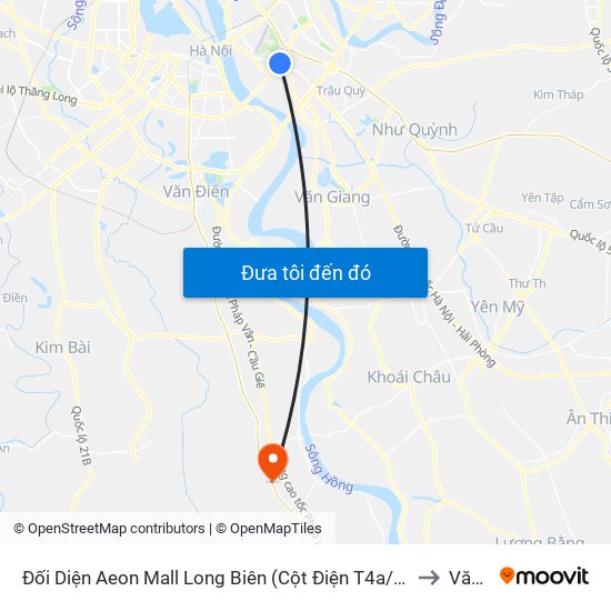 Đối Diện Aeon Mall Long Biên (Cột Điện T4a/2a-B Đường Cổ Linh) to Văn Tự map