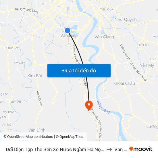 Đối Diện Tập Thể Bến Xe Nước Ngầm Hà Nội - Ngọc Hồi to Văn Tự map