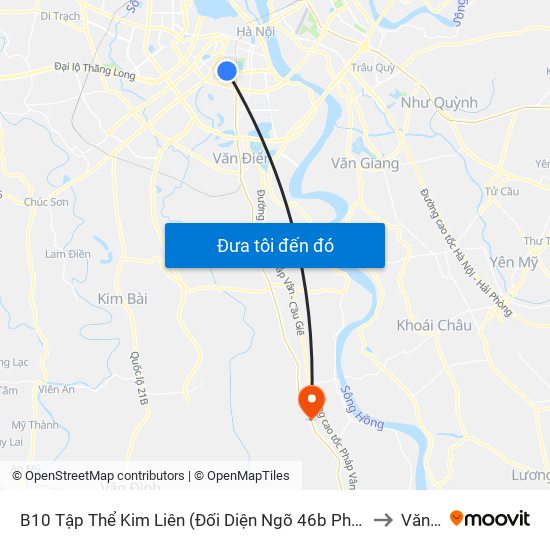 B10 Tập Thể Kim Liên (Đối Diện Ngõ 46b Phạm Ngọc Thạch) to Văn Tự map