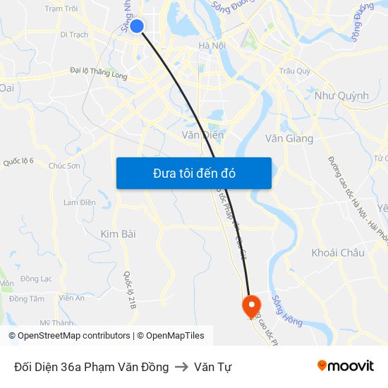Đối Diện 36a Phạm Văn Đồng to Văn Tự map