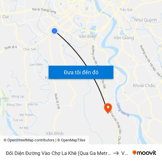 Đối Diện Đường Vào Chợ La Khê (Qua Ga Metro La Khê) - 405 Quang Trung (Hà Đông) to Văn Tự map