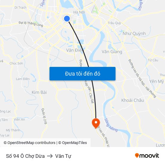 Số 94 Ô Chợ Dừa to Văn Tự map