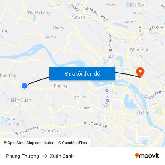 Phụng Thượng to Xuân Canh map