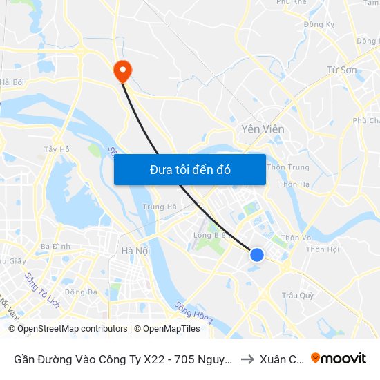 Gần Đường Vào Công Ty X22 - 705 Nguyễn Văn Linh to Xuân Canh map