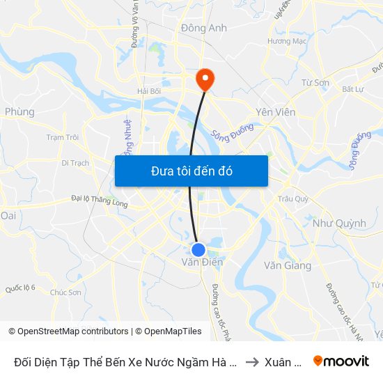 Đối Diện Tập Thể Bến Xe Nước Ngầm Hà Nội - Ngọc Hồi to Xuân Canh map
