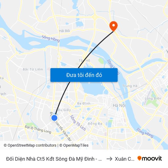 Đối Diện Nhà Ct5 Kđt Sông Đà Mỹ Đình - Phạm Hùng to Xuân Canh map