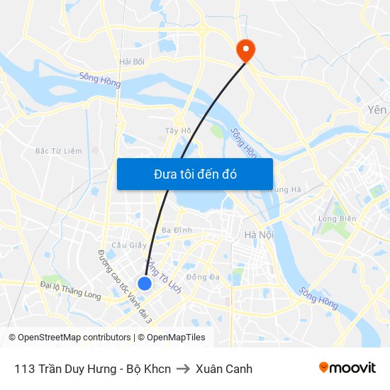 113 Trần Duy Hưng - Bộ Khcn to Xuân Canh map