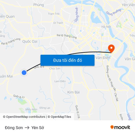 Đông Sơn to Yên Sở map