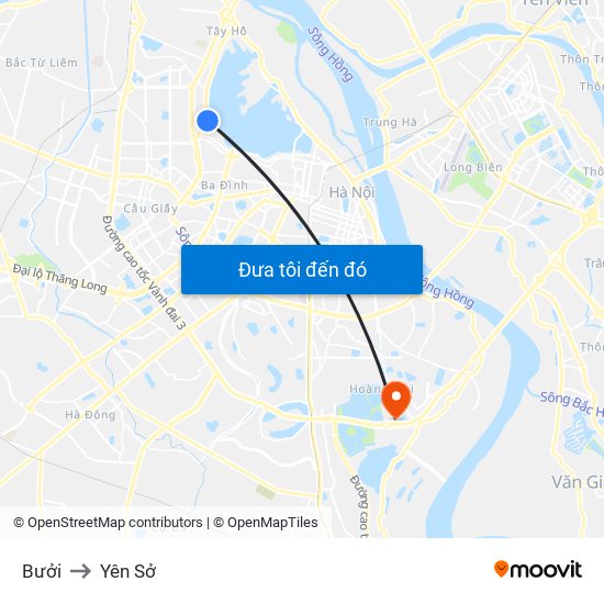 Bưởi to Yên Sở map