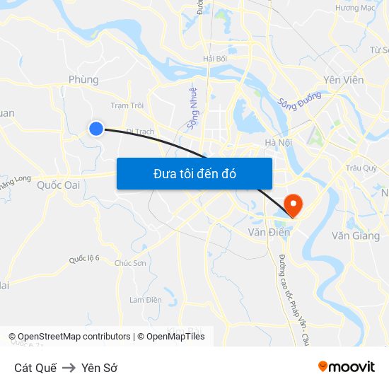 Cát Quế to Yên Sở map