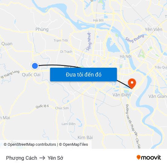 Phượng Cách to Yên Sở map