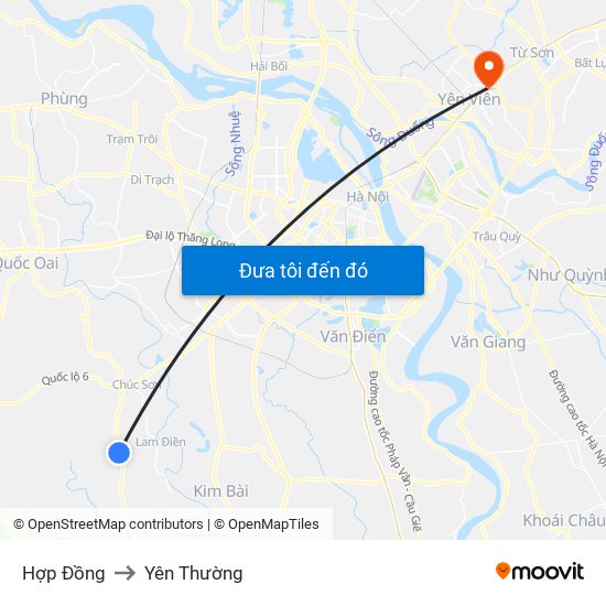 Hợp Đồng to Yên Thường map