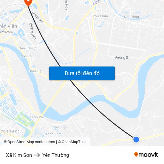 Xã Kim Sơn to Yên Thường map