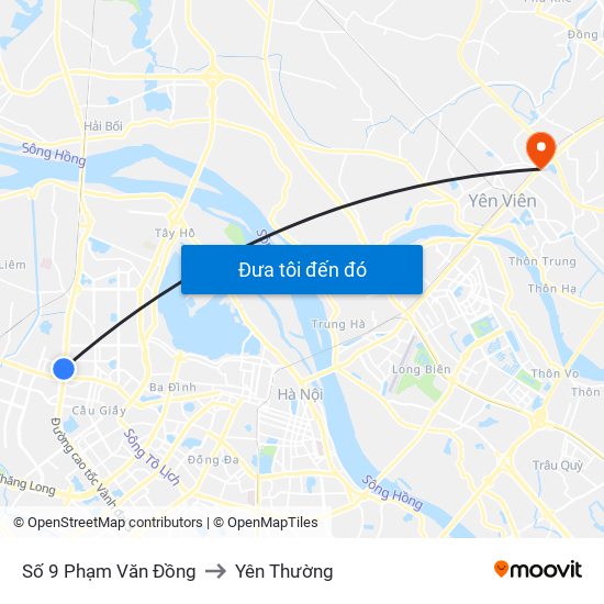 Trường Phổ Thông Hermam Gmeiner - Phạm Văn Đồng to Yên Thường map