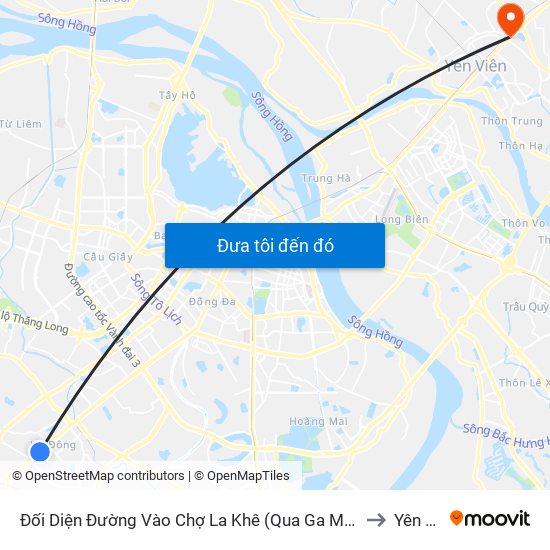 Đối Diện Đường Vào Chợ La Khê (Qua Ga Metro La Khê) - 405 Quang Trung (Hà Đông) to Yên Thường map