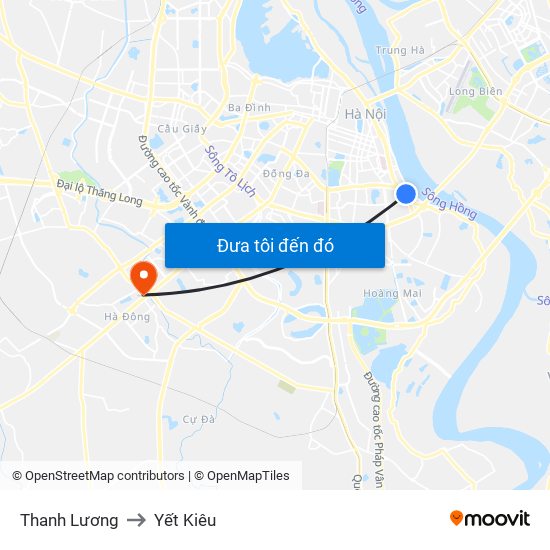 Thanh Lương to Yết Kiêu map