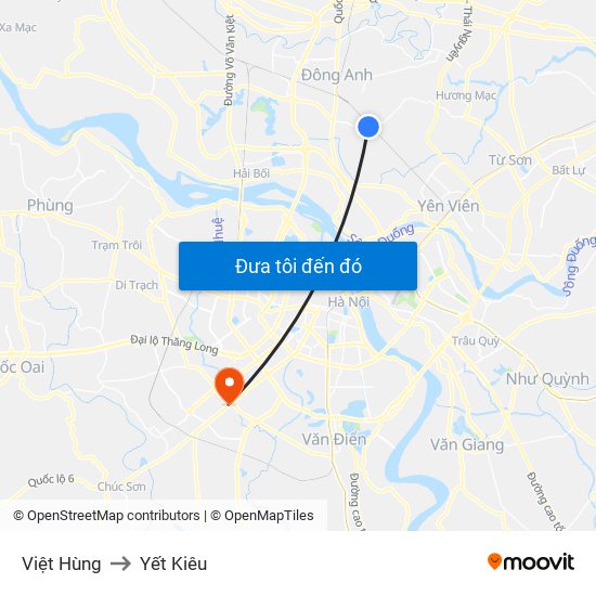 Việt Hùng to Yết Kiêu map
